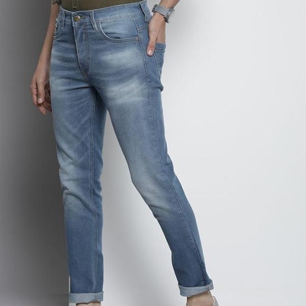 The Indian Garage Co Men Regular Fit Placement Print Mid-Rise Stretchable Jeans