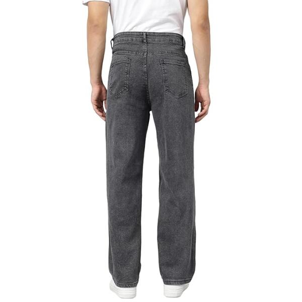 Relaxed Fit Straight-Leg Jeans|Comfortable & Durable Denim Jeans