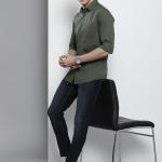 The Indian Garage Co Men's Skinny Fit Mid Rise Solid Mid-Rise Stretchable Jeans