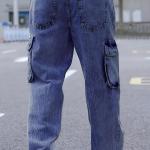 Ben Martin Men's Denim Cotton Cargo Jeans || Stretchable Baggy Fit || High Waist Loose Cargos for Men with Box Pockets || Stylish Gen-Z Streetwear