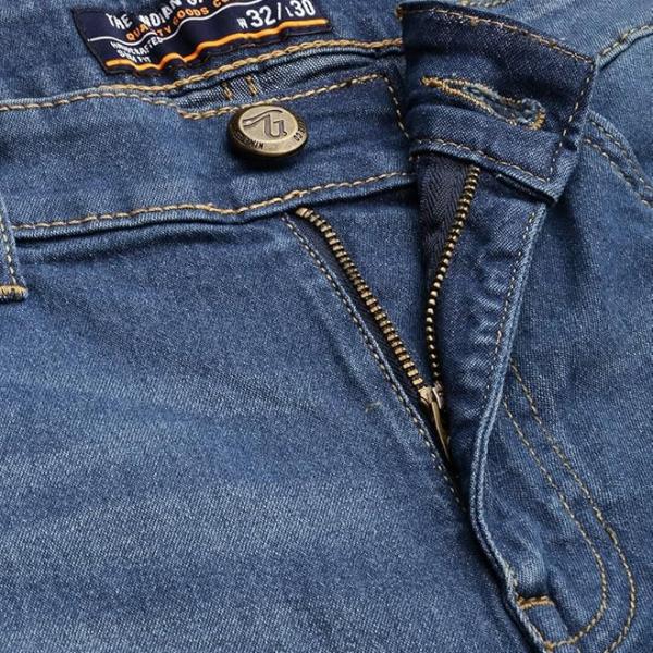 The Indian Garage Co Men's Slim Fit Mid Rise Jeans