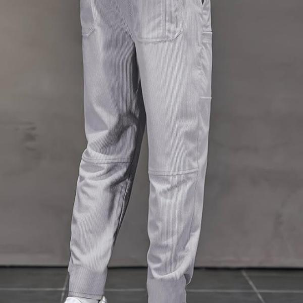 Solid Corduroy Track Pants with Pockets