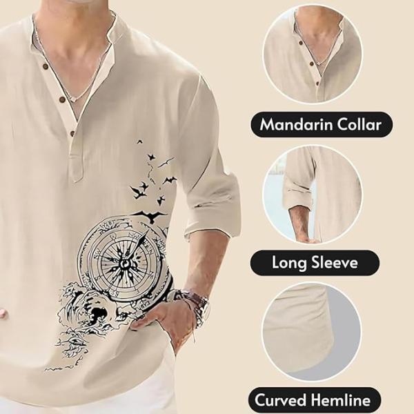 Cotton Blend Mandarin Collar Self One Design Full Sleeve Casual Short Kurta
