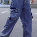 Ben Martin Men's Denim Cotton Cargo Jeans || Stretchable Baggy Fit || High Waist Loose Cargos for Men with Box Pockets || Stylish Gen-Z Streetwear