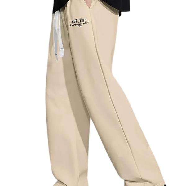 Samfor Mid-Rise Stretchable Joggers in Premium Polycotton Comfort Blend for Street and Lounge Wear - Korean Style Baggy Track Pants for