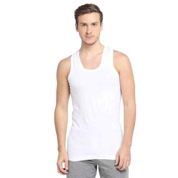 INNERO Men's Cotton Sleevless Round Neck Vest, Baniyan, Ganji, Undershirt