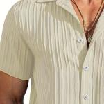 Casual Shirts |Half Sleeve|Line Textured|Solid Regular Fit Shirt