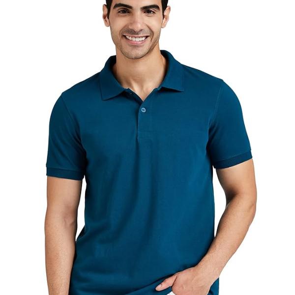 Symbol Men's Cotton Rich Solid Polo Tshirt | Collar Tshirts | Half Sleeves | Plain-Regular Fit