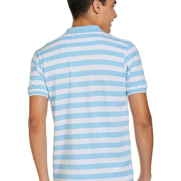 Symbol Men's Cotton Rich Striped Polo Tshirts | Collar Tshirts | Half Sleeves - Regular Fit