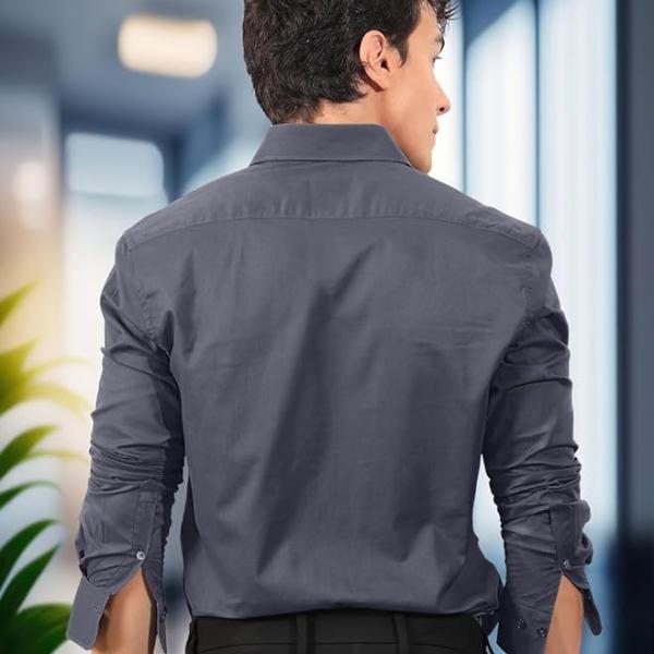 Pinkmint Mens Regular Fit Soft Cotton Blend Casual Combo Shirt with Pocket Design & Spread Collar Full Sleeves Formal Shirt